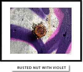 Rusted Nut with Violet